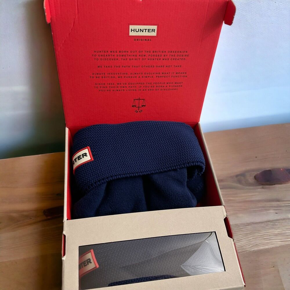 Hunter Womens Boot Socks M 5-7 Garter Cuff Tall Wellington Recycled Fleece